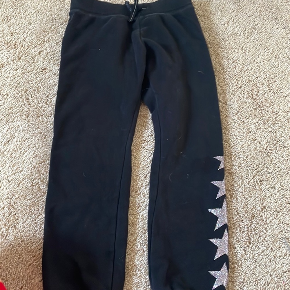 gap sweatpants with sparkly stars on side
